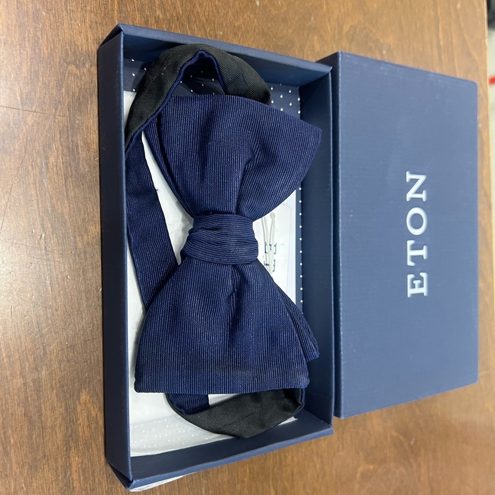 Eton Classic Dark Blue Bow Tie